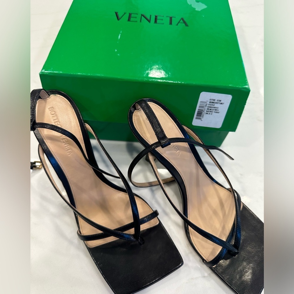 Bottega Veneta black stretch sandal 8.5 women - Picture 1 of 14